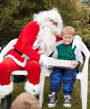 Santa And Boy